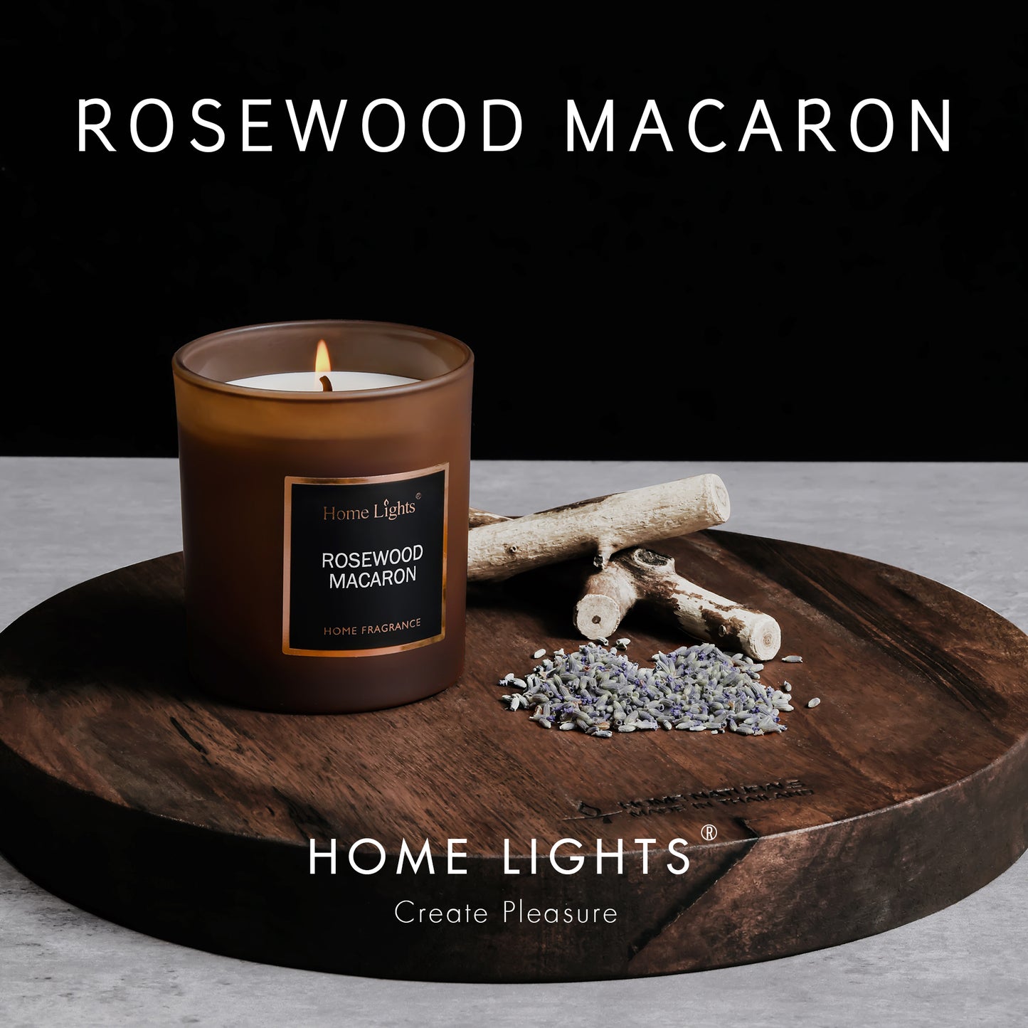 Home Lights Natural Soy Wax Luxury Scented Candle 215g - Up to 35 hours burn time