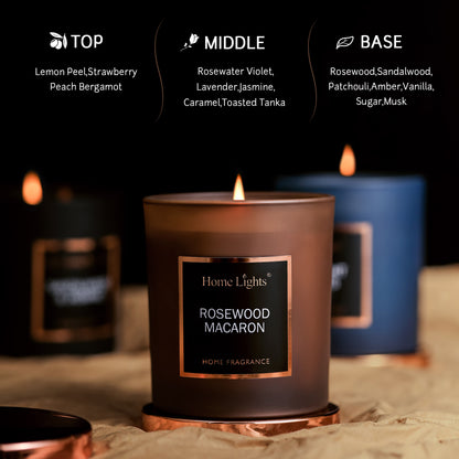 Home Lights Natural Soy Wax Luxury Scented Candle 215g - Up to 35 hours burn time