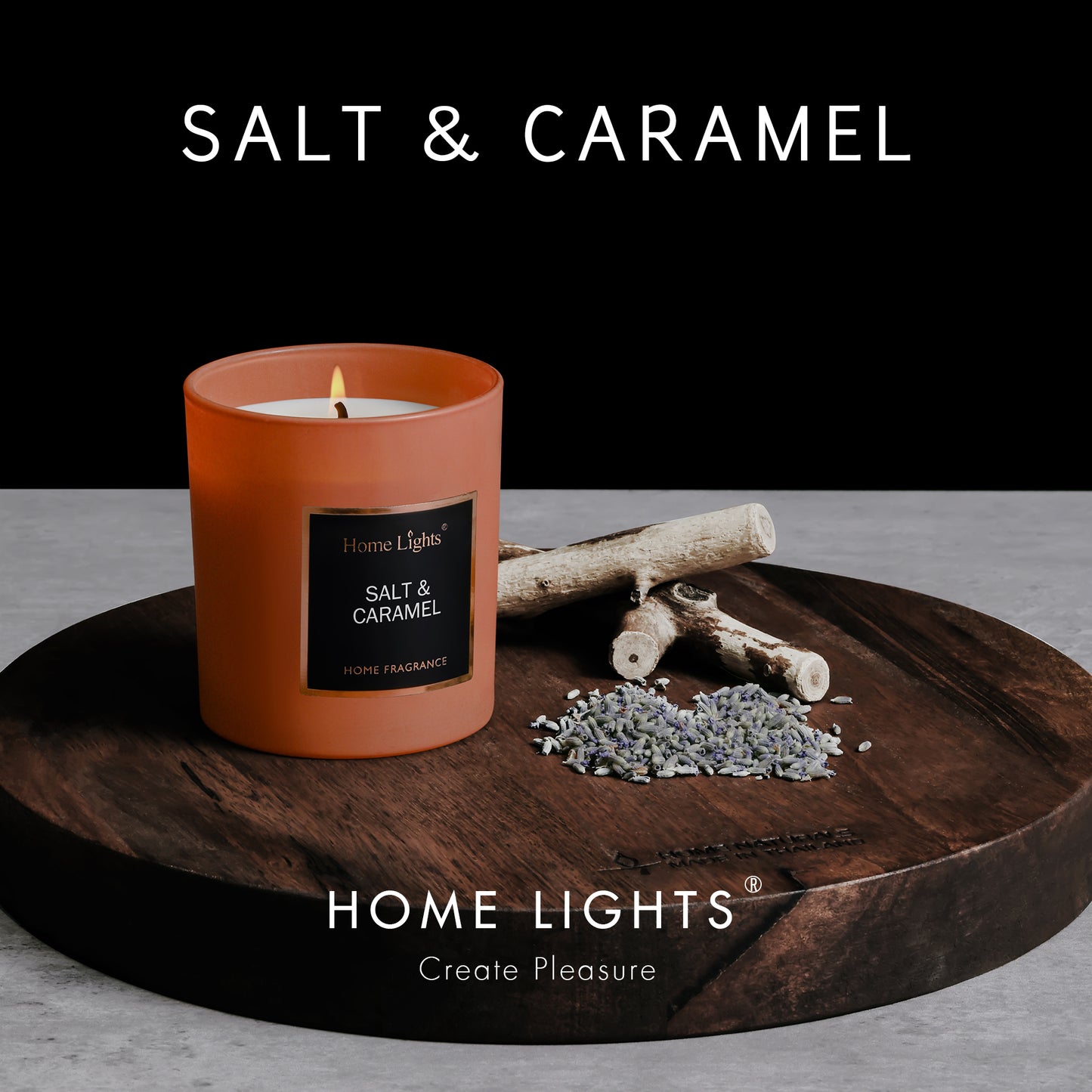 Home Lights Natural Soy Wax Luxury Scented Candle 215g - Up to 35 hours burn time