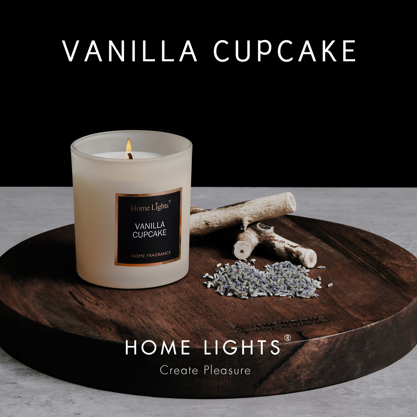 Home Lights Natural Soy Wax Luxury Scented Candle 215g - Up to 35 hours burn time
