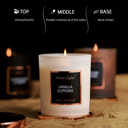 Home Lights Natural Soy Wax Luxury Scented Candle 215g - Up to 35 hours burn time