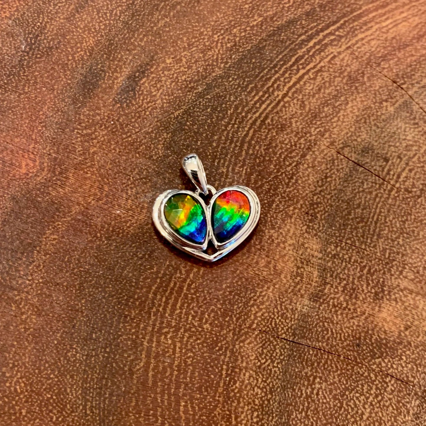 Canadian Ammolite Gems by Kenneth Bradley ‘Heart’ Pendant