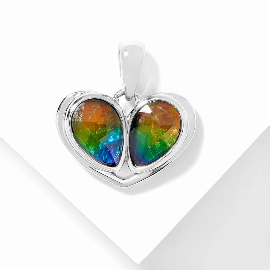 Canadian Ammolite Gems by Kenneth Bradley ‘Heart’ Pendant