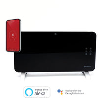 Rediffusion Smart Glass Panel Heater 1500W - Black
