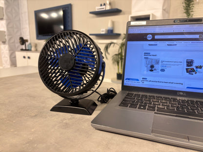 USB Desktop Fan - Black - 3 Speeds
