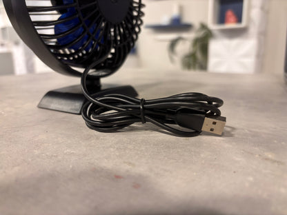 USB Desktop Fan - Black - 3 Speeds