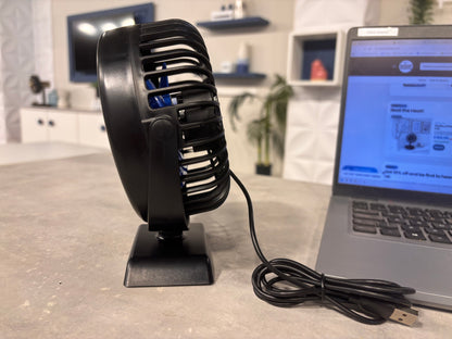 USB Desktop Fan - Black - 3 Speeds