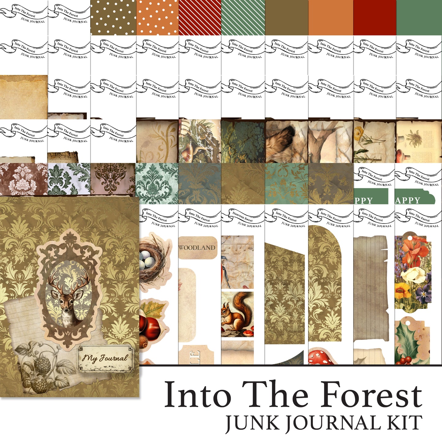 The Crafty Witches Into the Forest Junk Journal Digital Collection