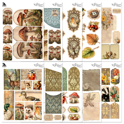 The Crafty Witches Into the Forest Junk Journal Digital Collection