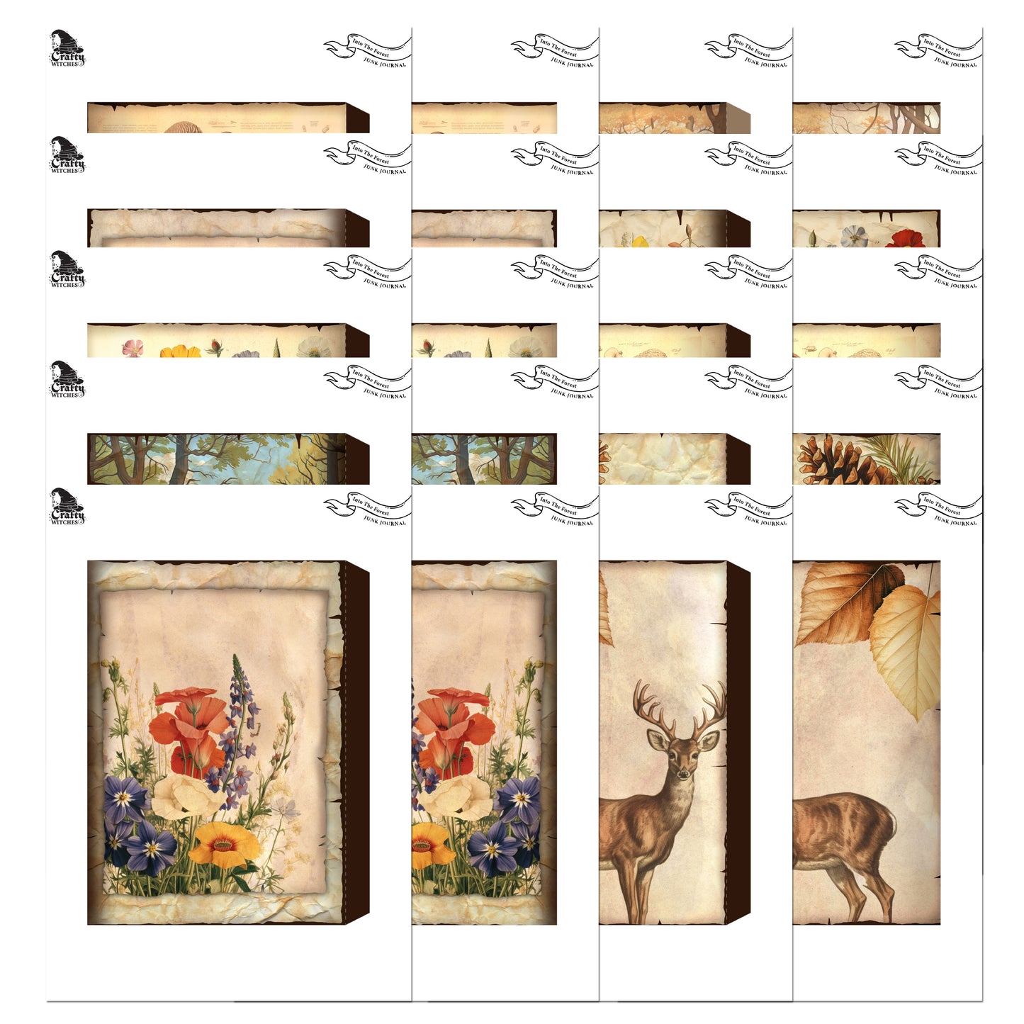 The Crafty Witches Into the Forest Junk Journal Digital Collection