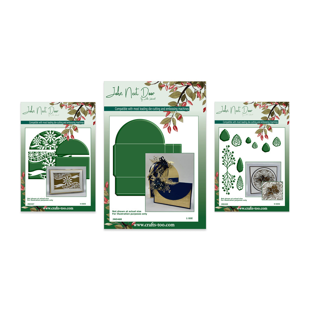 NEW! John Next Door - Purse Box Bundle - Purse box, Greeting Inserts & Pinecones Die sets