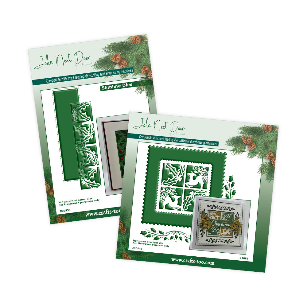 NEW! John Next Door - Slimline Holly Frame, Postage Quilt