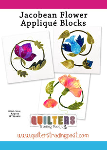 Quilter's Trading Post Jacobean Flowers Applique Blocks Pattern