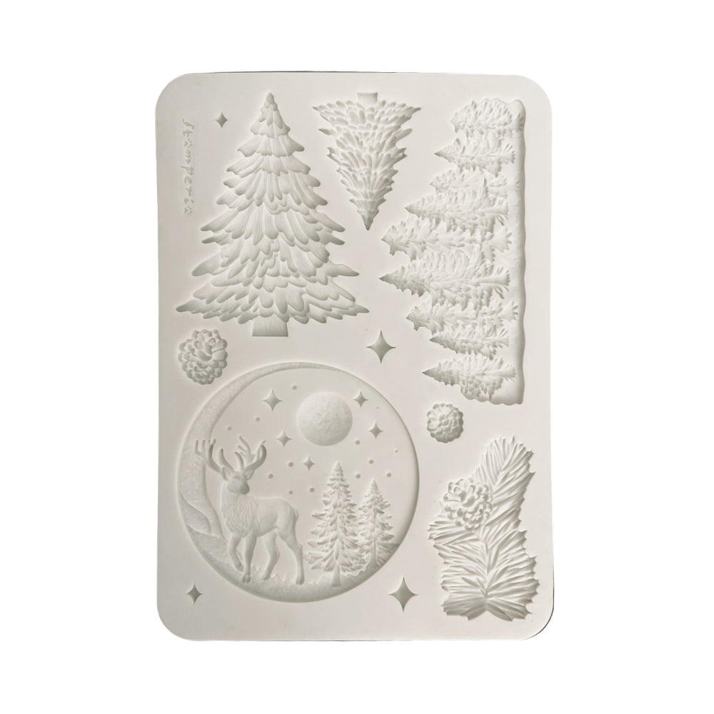 Stamperia Winter Magic Christmas Winter Landscape A5 Silicon Mould