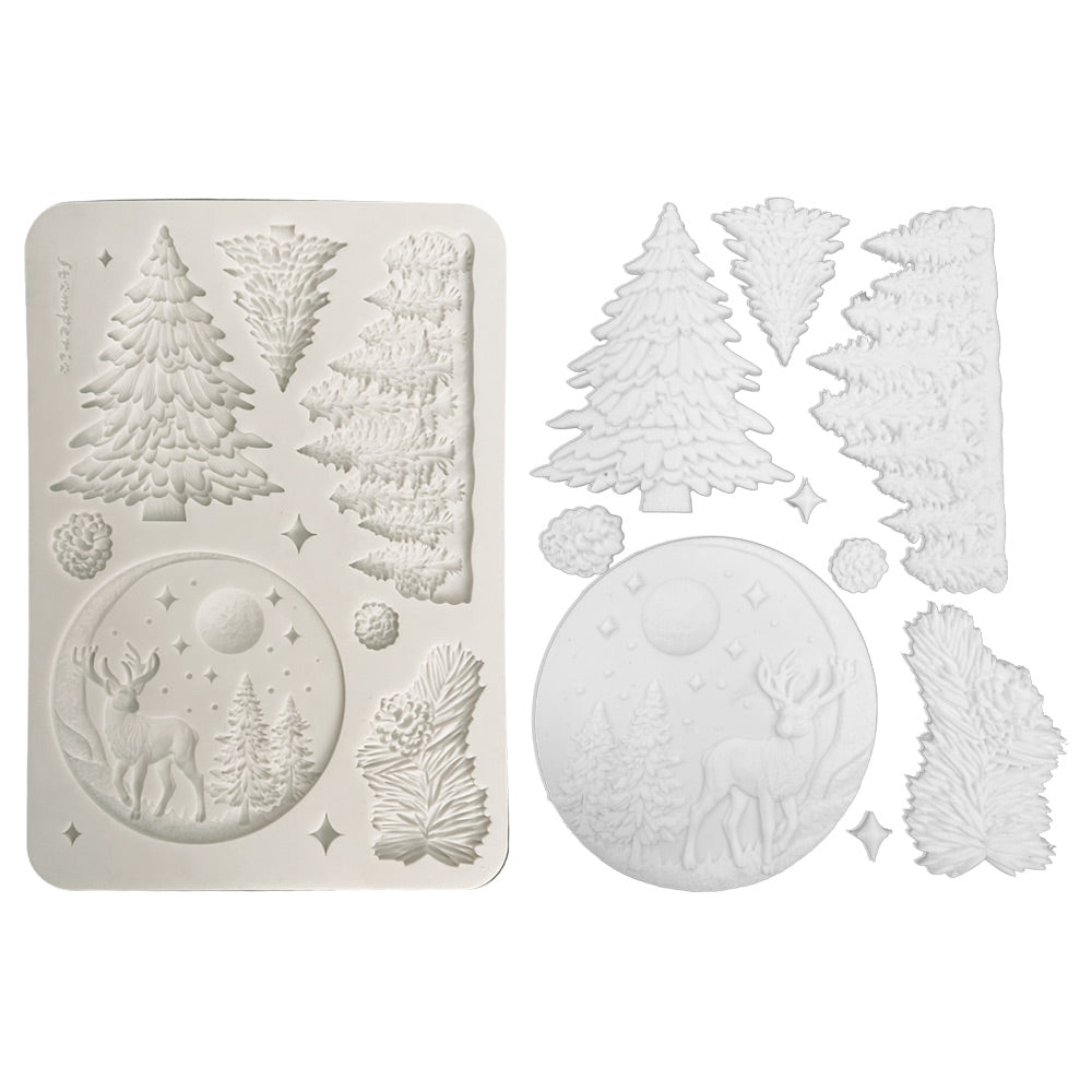 Stamperia Winter Magic Christmas Winter Landscape A5 Silicon Mould