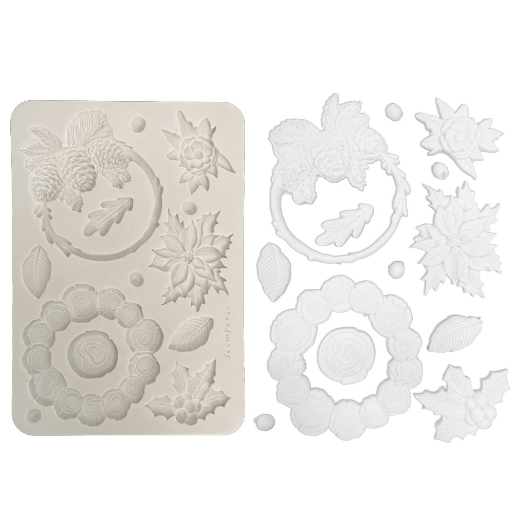 Stamperia Winter Magic Christmas Garlands A5 Silicon Mould