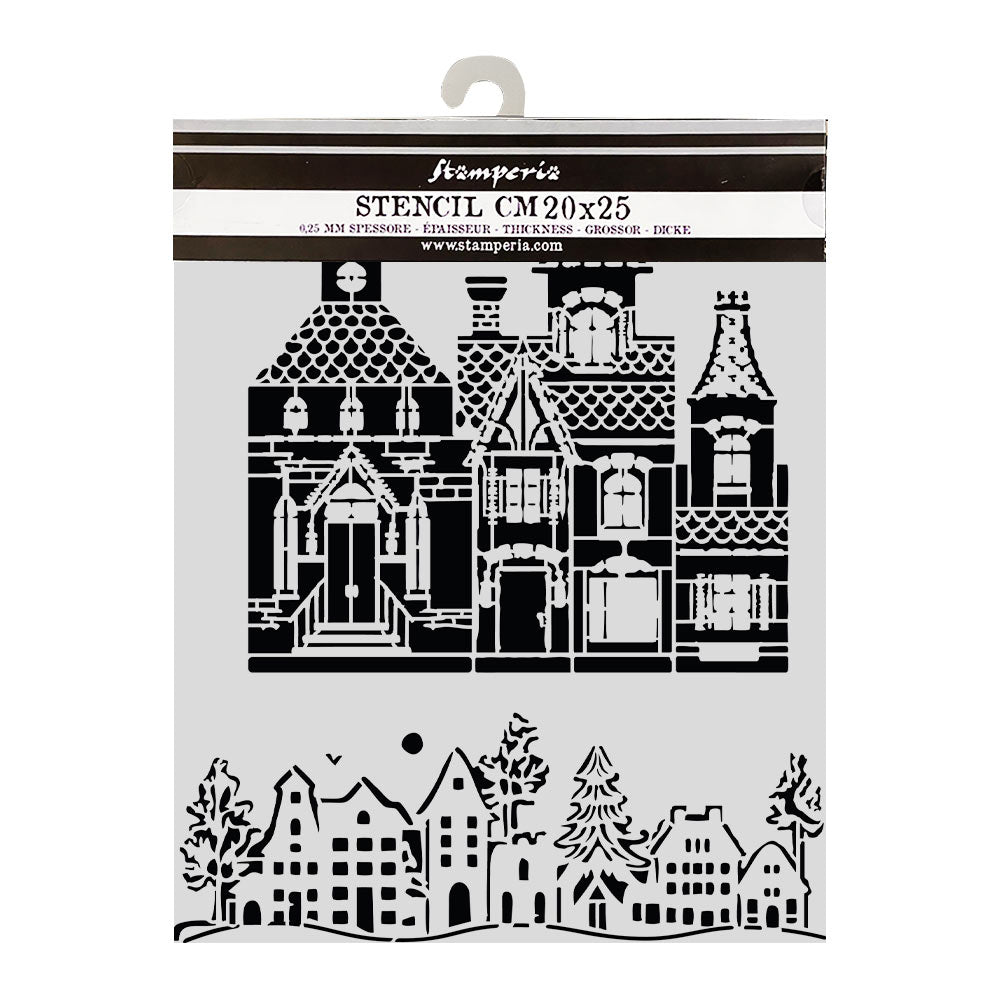 Stamperia Winter Magic Christmas House 20x25cm Stencil