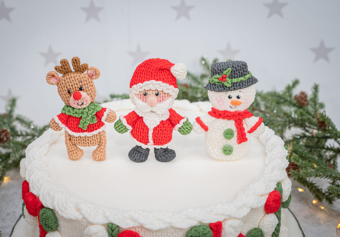 Karen Davies Sugarcraft Knitted Christmas Silicone Mould