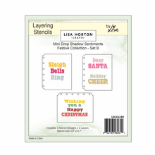 Lisa Horton Crafts Mini Drop Shadow Sentiments - Festive Collection - Set A and Set B