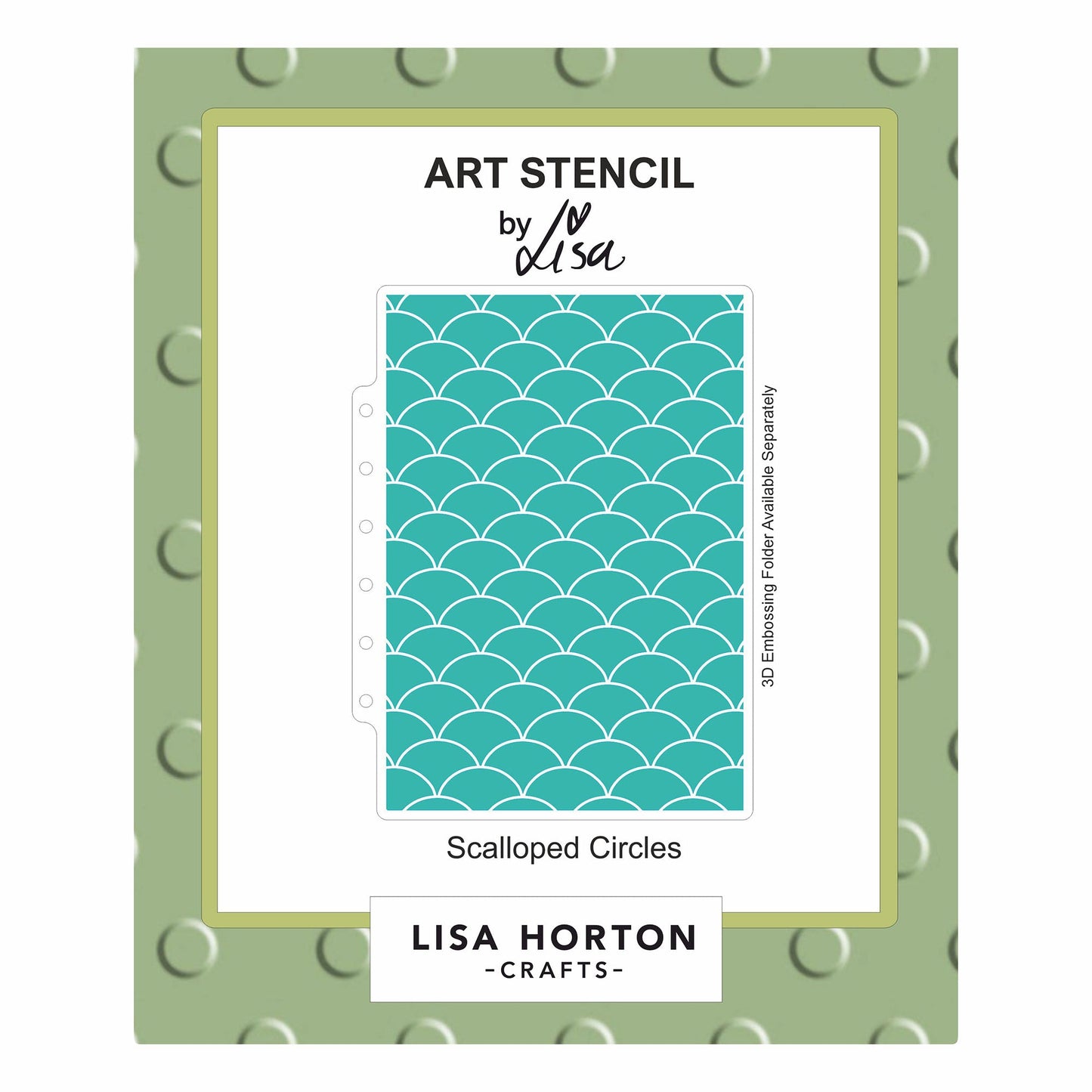 Lisa Horton Crafts Scalloped Circles 5" x 7 Stencil