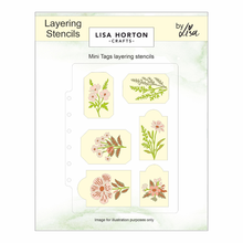 Lisa Horton Crafts Mini Tags Layering Stencils with FREE Co-ordinating Die