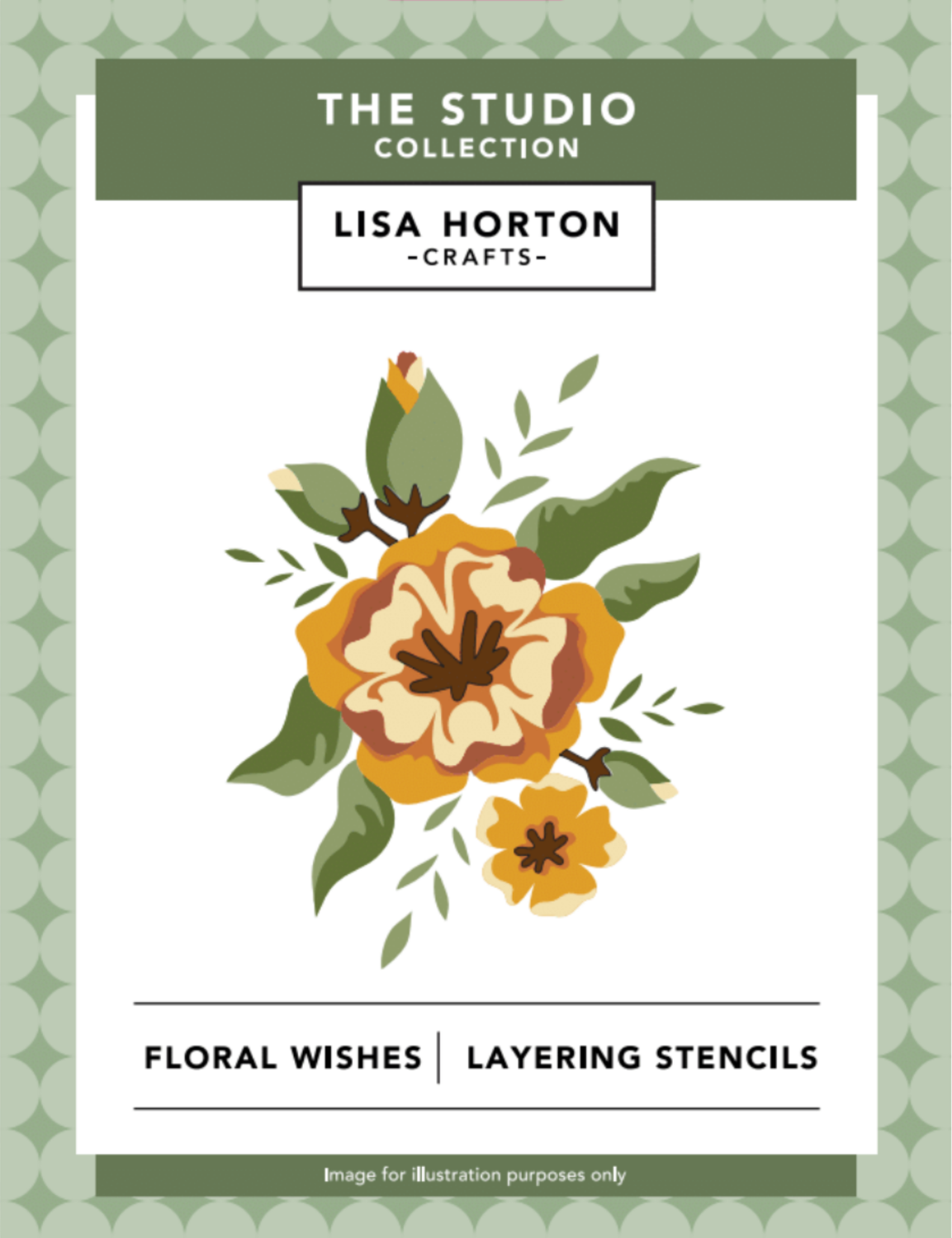 Lisa Horton Crafts Floral Wishes 5" x 7" Layering Stencil - 7 Layers