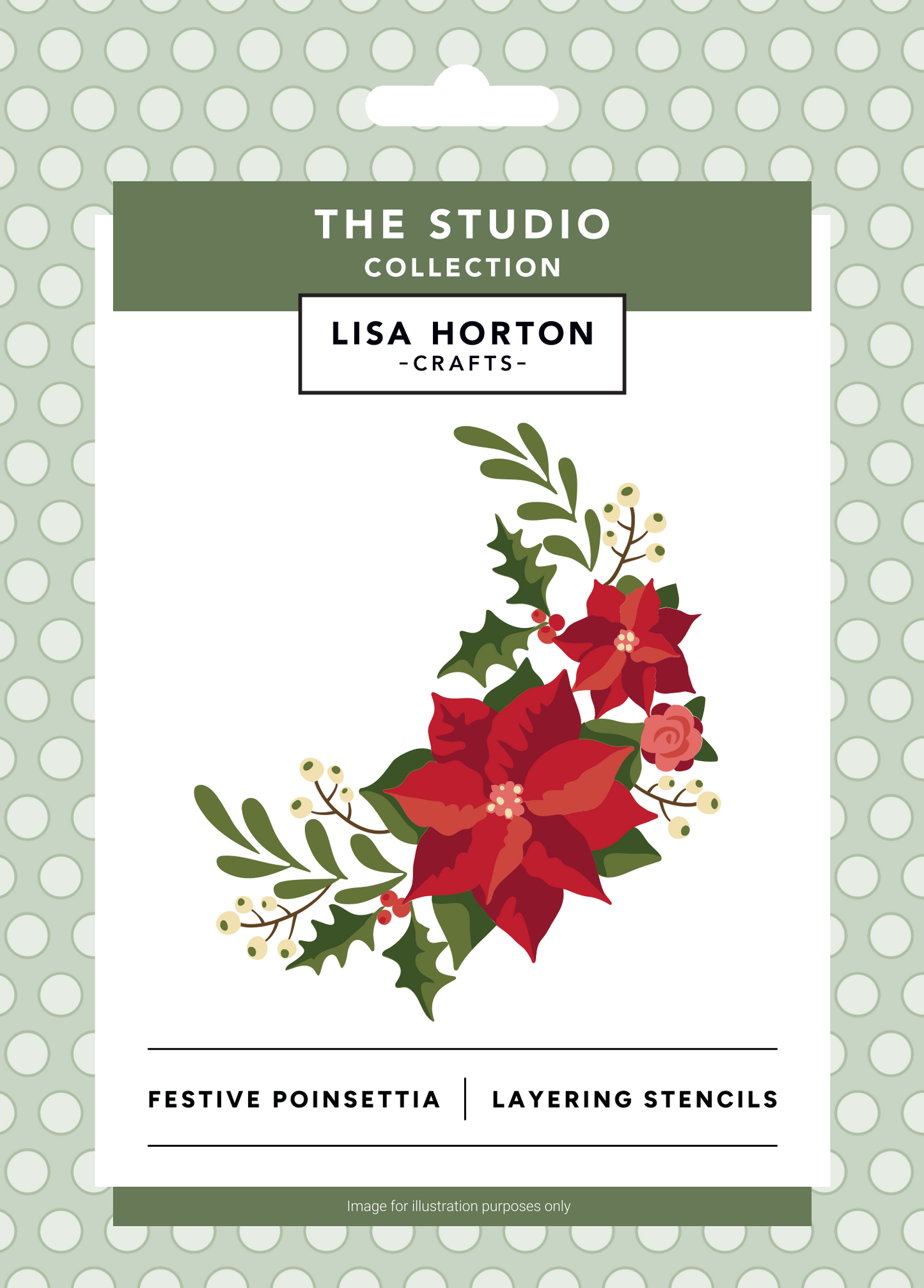 Lisa Horton Crafts Festive Poinsettia 5" x 7" Layering Stencils