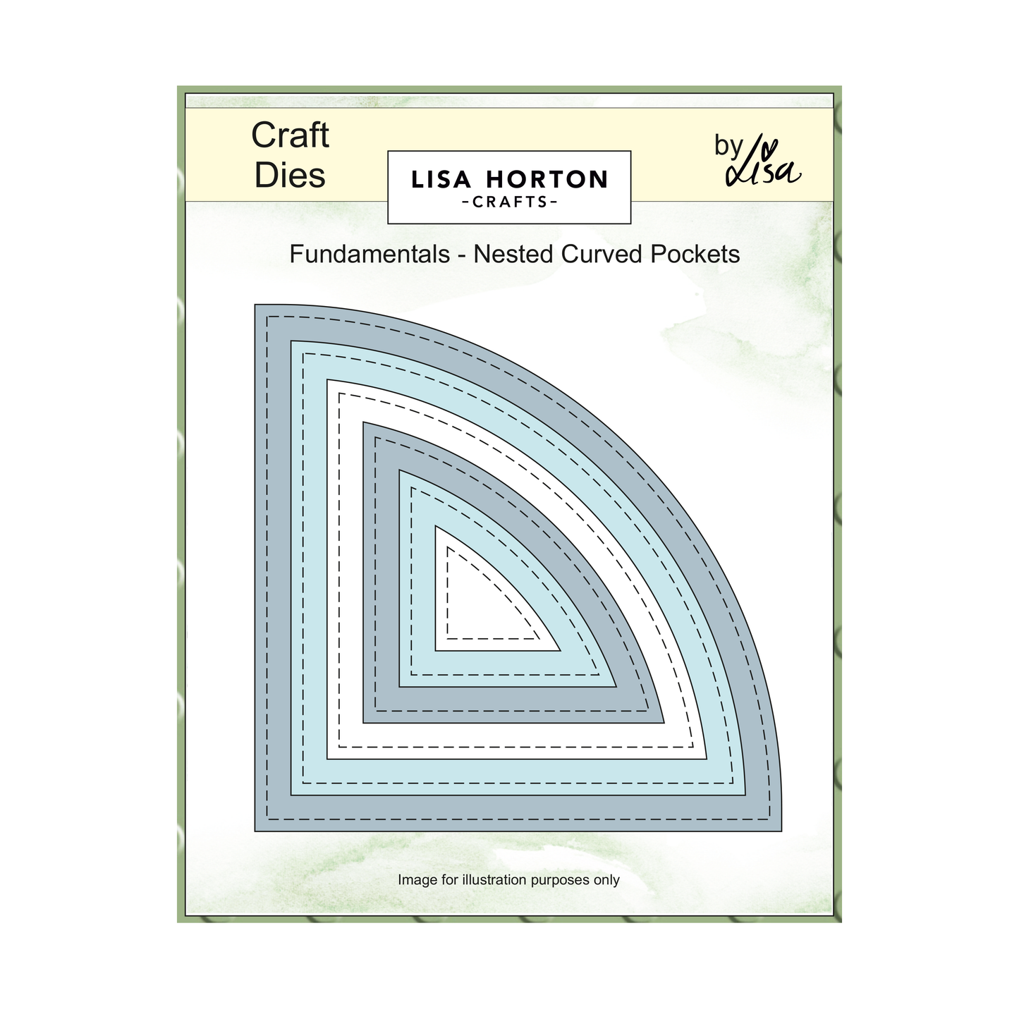 Lisa Horton Crafts Fundamentals Die Set - Nested Curved Pocket (6 Dies)
