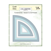 Lisa Horton Crafts Fundamentals Die Set - Nested Curved Pocket (6 Dies)