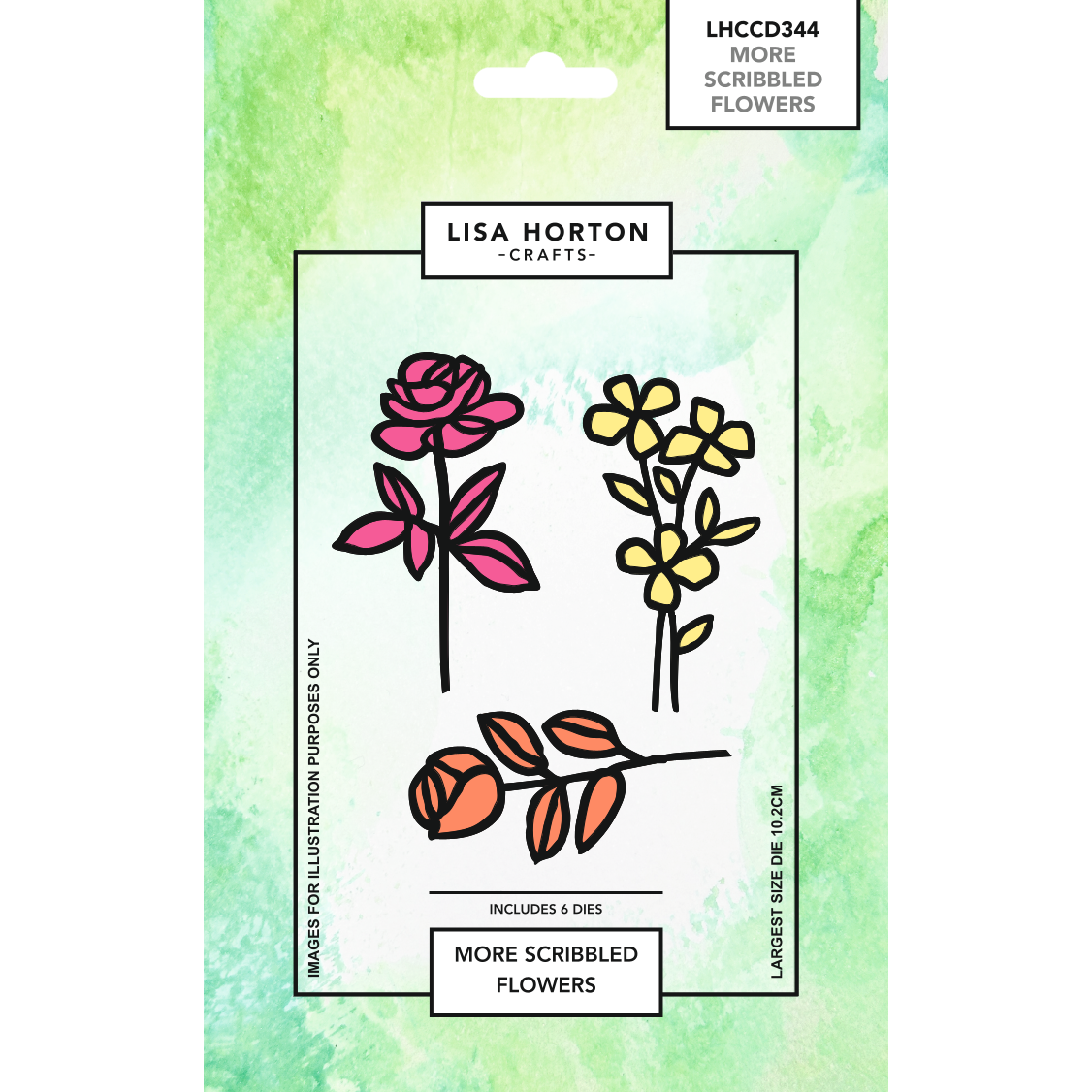 Lisa Horton Crafts More Scribbled Flowers Die Set – 6 Dies