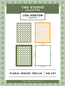 Lisa Horton Crafts Floral Wishes Trellis Die Set - 3 Dies