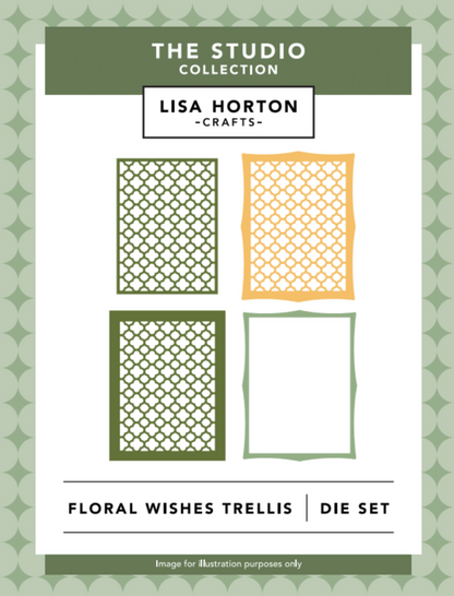 Lisa Horton Crafts Floral Wishes Trellis Die Set - 3 Dies
