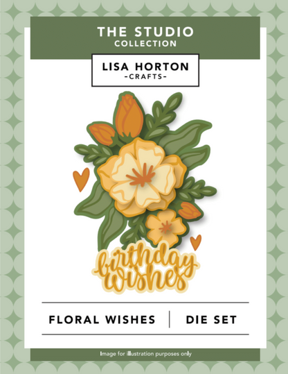 Lisa Horton Crafts Floral Wishes Die Set – 11 Dies
