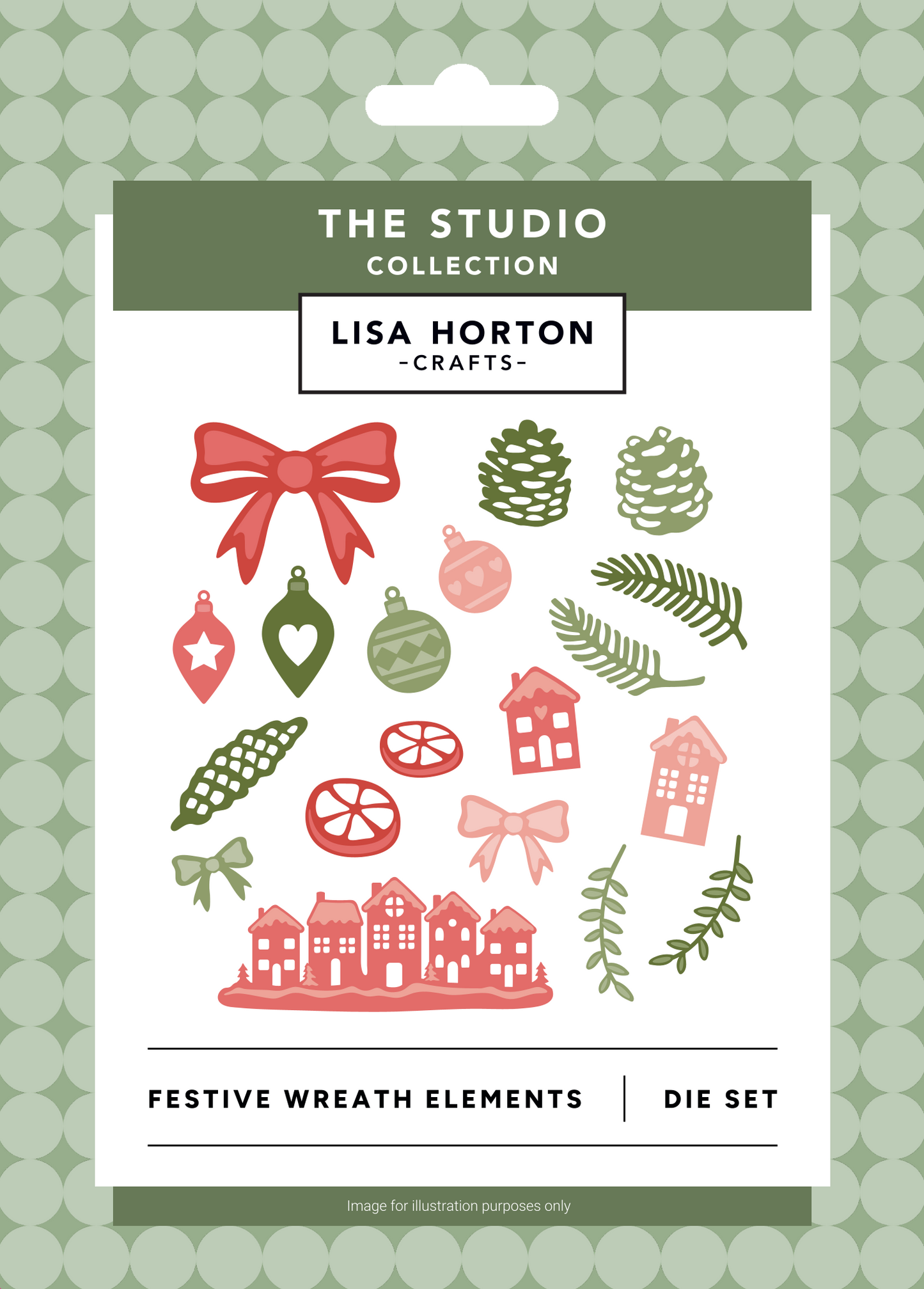 Lisa Horton Crafts Festive Wreath Elements Die Set