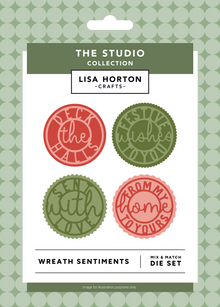 Lisa Horton Crafts Wreath Sentiments Mix & Match Die Set