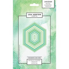 Lisa Horton Crafts Fundamentals Die Set - Nested Elongated Hexagon (8 Dies)