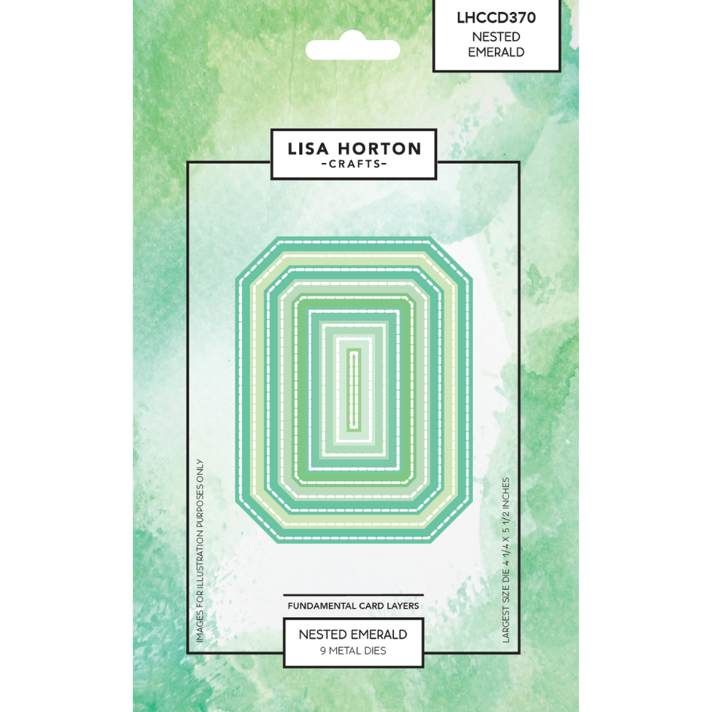 Lisa Horton Crafts Fundamentals Die Set - Nested Emerald (8 Dies)