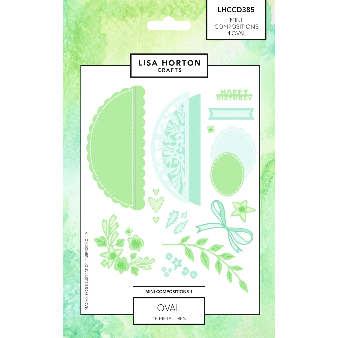 Lisa Horton Crafts Mini Composition Layout Dies - Set A (Oval)