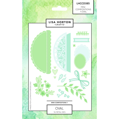 Lisa Horton Crafts Mini Composition Layout Dies - Set A (Oval)