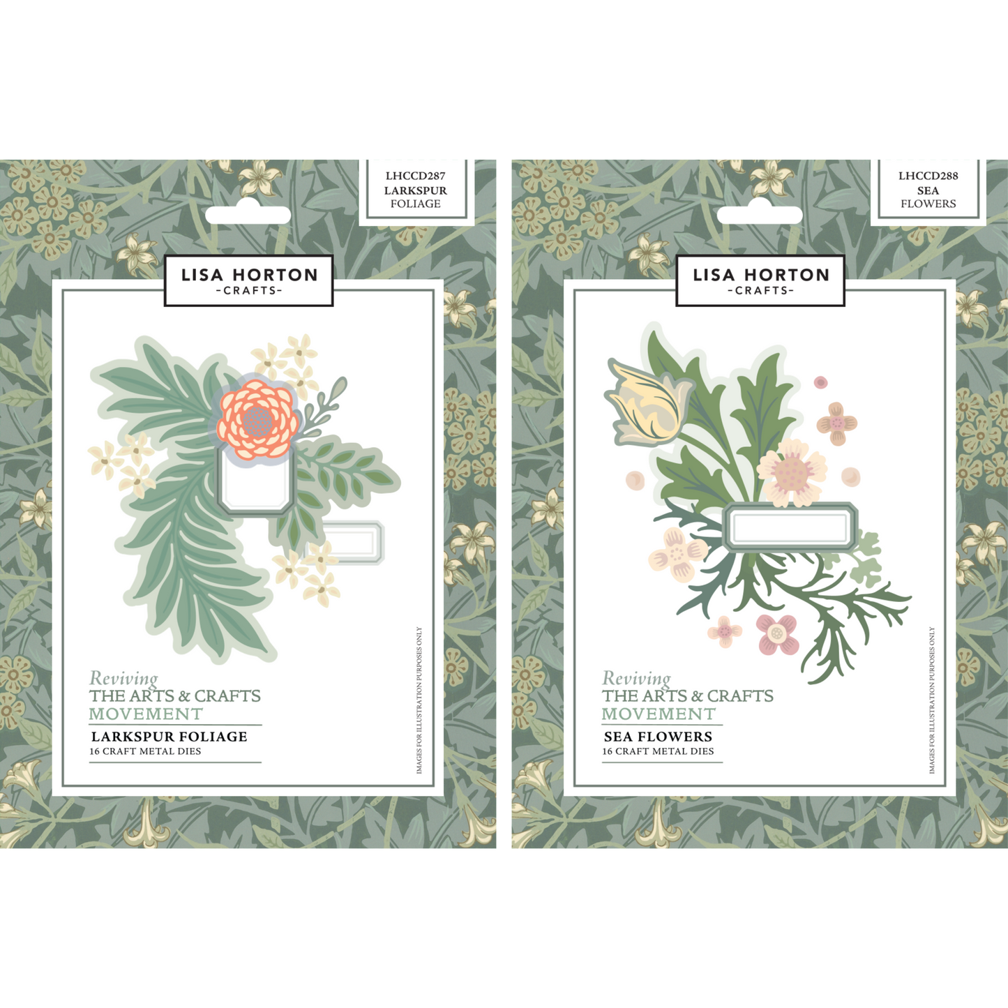 Lisa Horton Crafts Reviving The Arts & Crafts Movement Complete Die, Embossing Folder & Stencil Collection