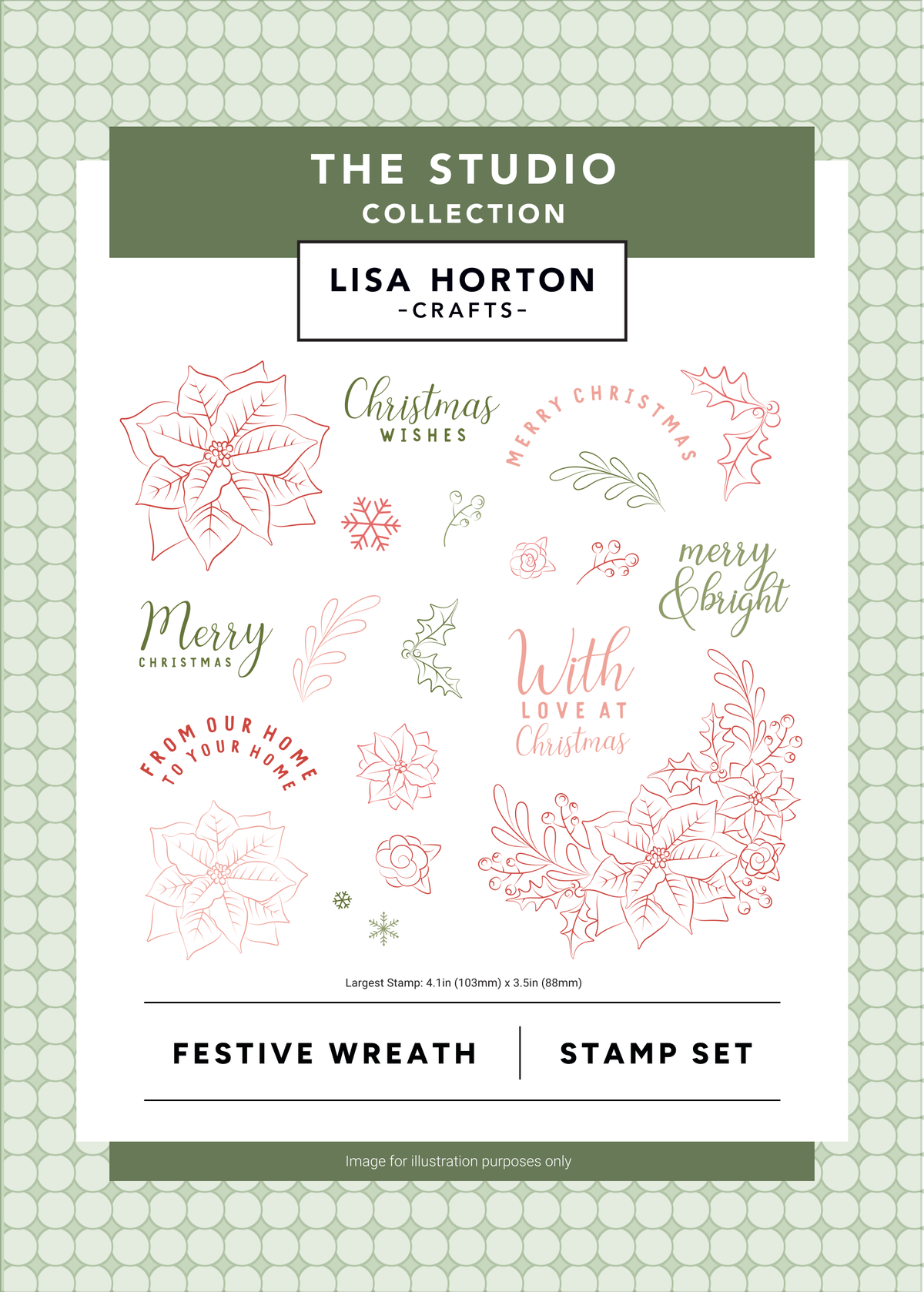 Lisa Horton Crafts Festive Wreath Stamp Set