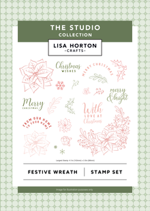 Lisa Horton Crafts Festive Wreath Stamp Set