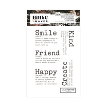 Lisa Horton Crafts Muse & Maker Aged Glossary A6 Clear Stamp Set