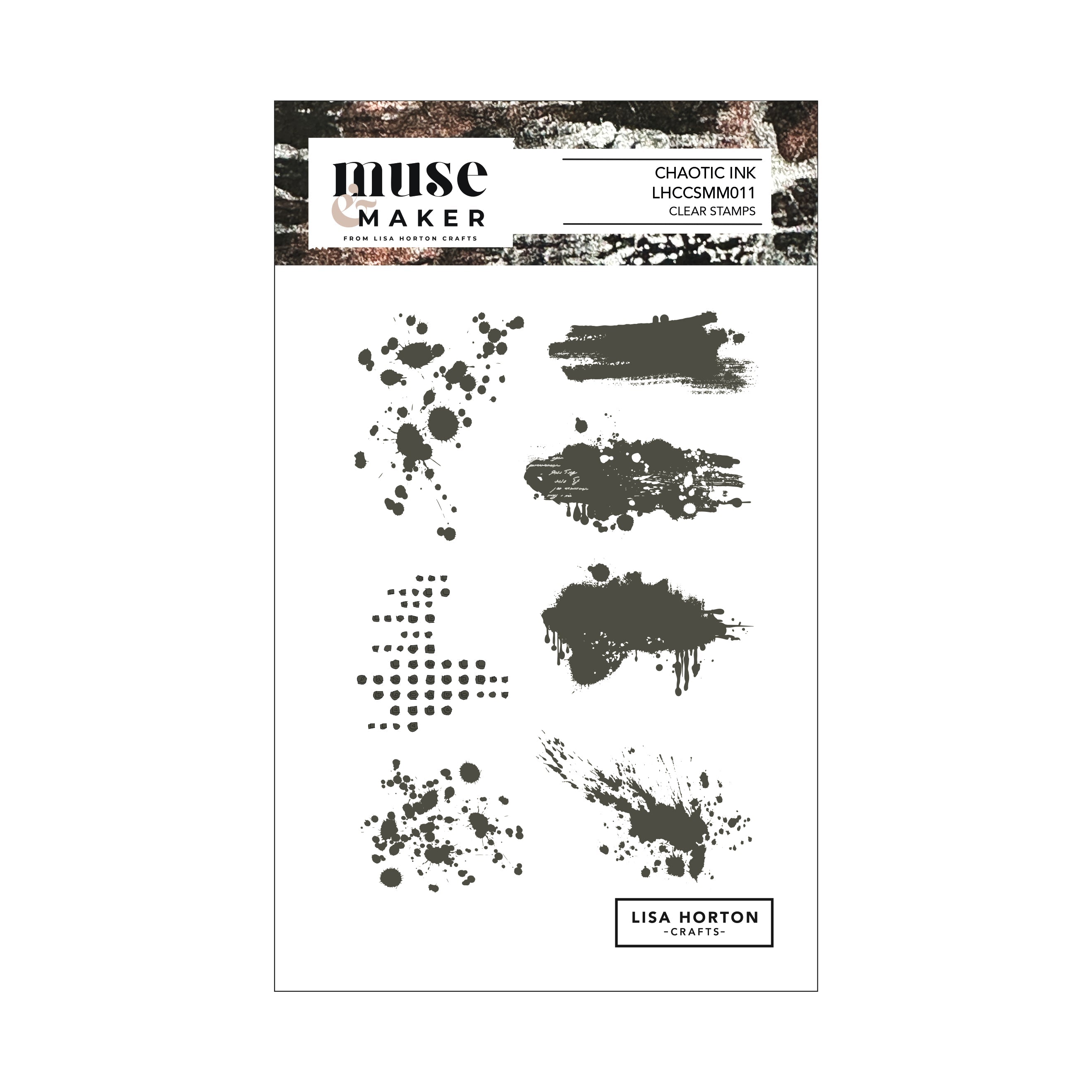 Lisa Horton Crafts Muse & Maker Chaotic Ink A6 Clear Stamp Set – Shop ...