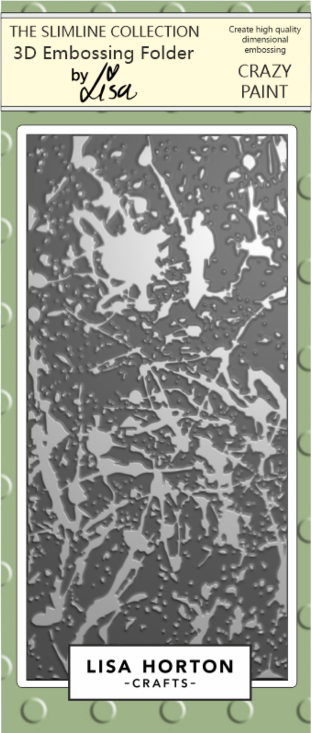 Lisa Horton Crafts Crazy Paint DL 3D Embossing Folder
