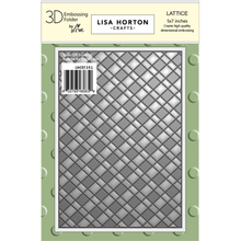 Lisa Horton Crafts Lattice 5" x 7" 3D Embossing Folder