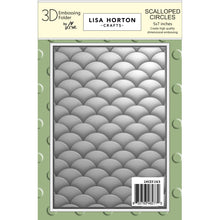 Lisa Horton Crafts Scalloped Circles 5" x 7 3D Embossing Folder