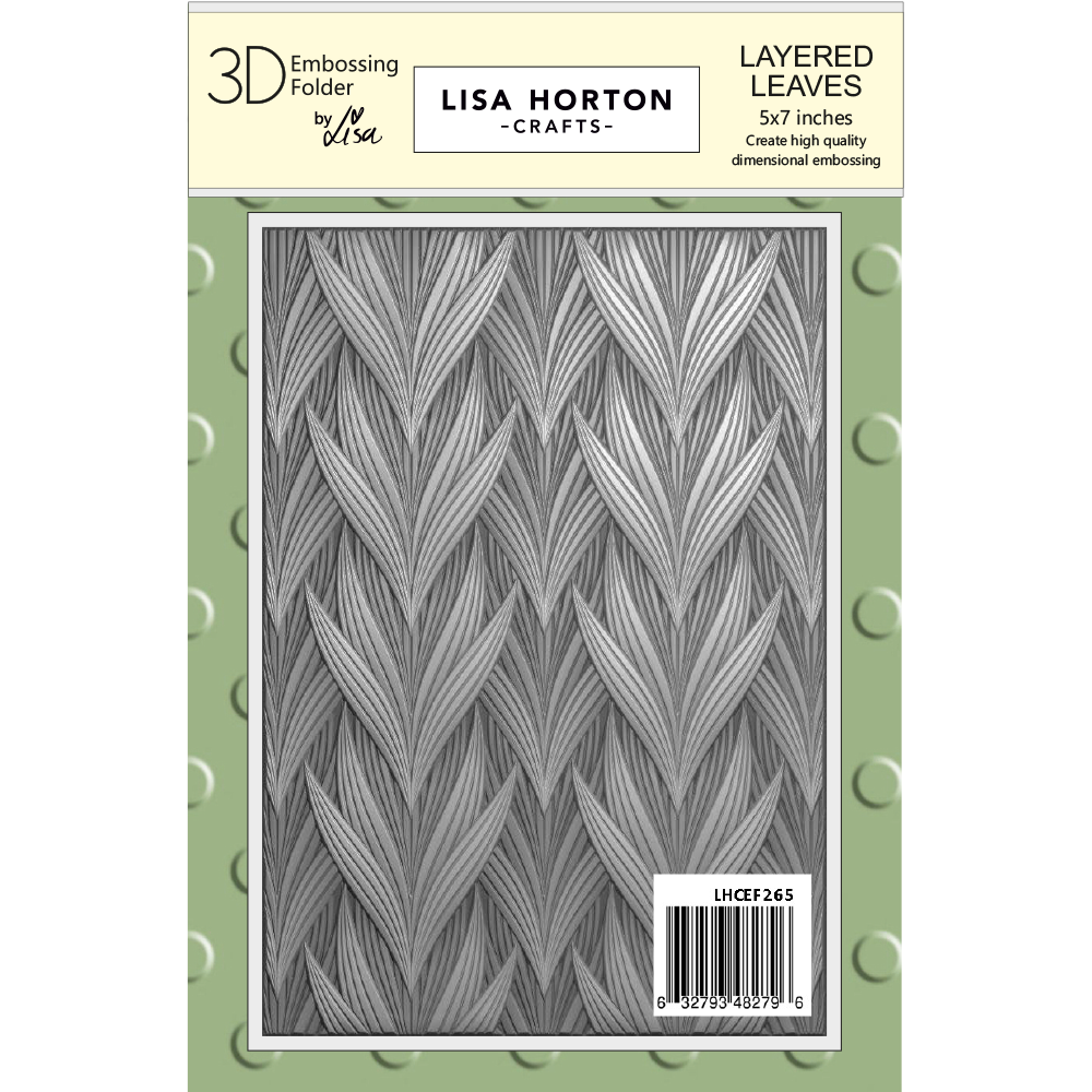 Lisa Horton Crafts Layered Leaves 5" x 7" 3D Embossing Folder