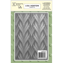 Lisa Horton Crafts Layered Leaves 5" x 7" 3D Embossing Folder