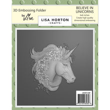 Lisa Horton Crafts Believe In Unicorns 6" x 6" 3D Embossing Folder